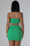 Emerald Allure Skirt Set