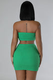 Emerald Allure Skirt Set